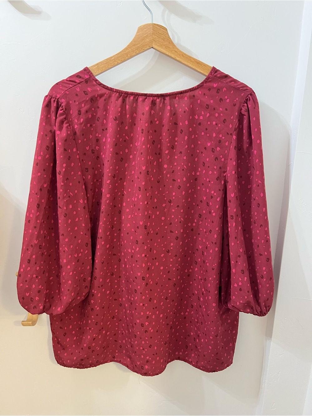 Ingrid and Isabel Pink Heart Valentine’s Day Maternity Blouse - Picture 3 of 5